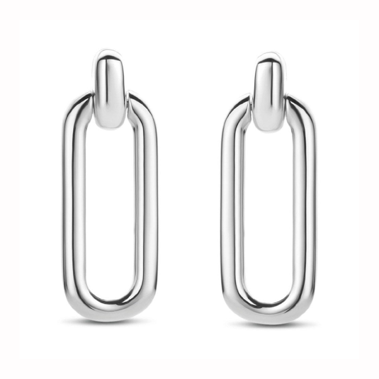 TI SENTO ezüst ovális fülbevaló fülbevaló 7847SI - Elegáns ékszer webáruház Budapest