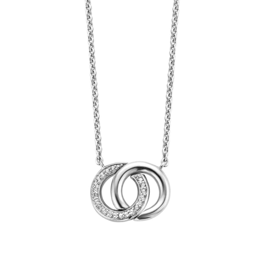 TI SENTO összekötött körök nyaklánc nyaklánc 3822ZI/48 - Elegáns ékszer webáruház Budapest