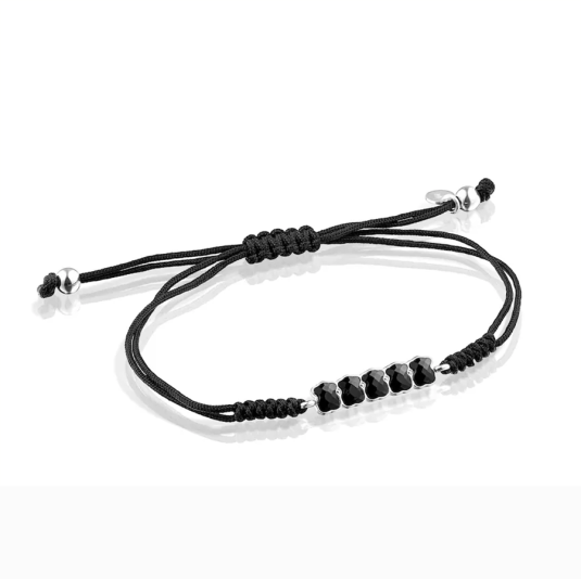 TOUS Mini ónix zsinóros karkötő karkötő 1001939000 - Elegáns ékszer webáruház Budapest